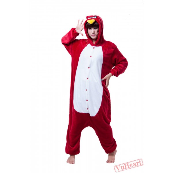 Red Angry Bird Kigurumi Onesies Pajamas Costumes for Women & Men