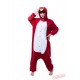 Red Angry Bird Kigurumi Onesies Pajamas Costumes for Women & Men