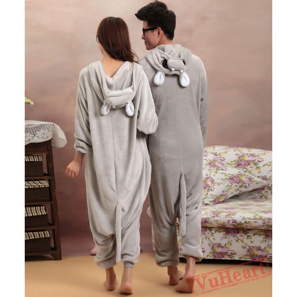 Grey Hippo Kigurumi Onesies Pajamas Costumes for Women & Men