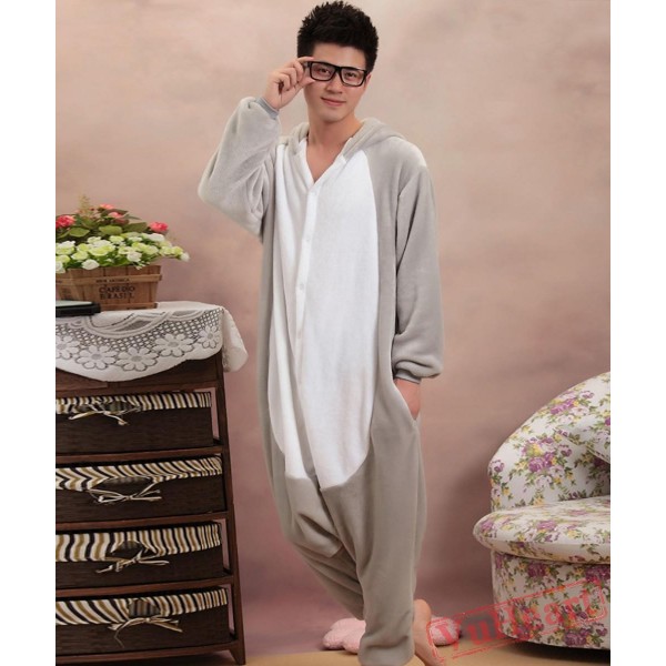 Grey Hippo Kigurumi Onesies Pajamas Costumes for Women & Men