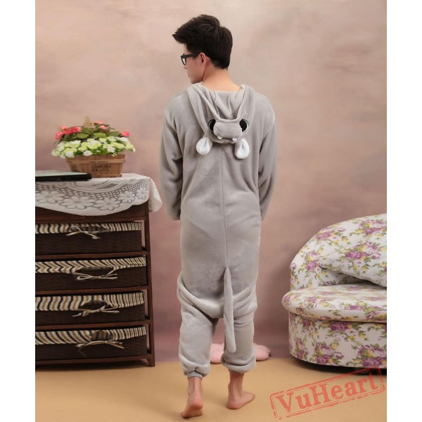 Grey Hippo Kigurumi Onesies Pajamas Costumes for Women & Men