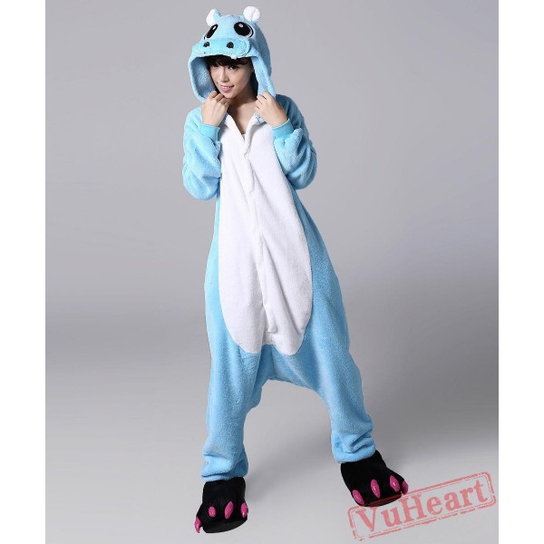 Blue Hippo Kigurumi Onesies Pajamas Costumes for Women & Men