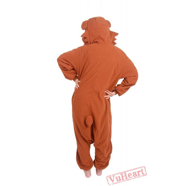 Cartoon Brown Bear Kigurumi Onesies Pajamas Costumes for Women & Men