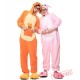 Pink Kangaroo Couple Onesies / Pajamas / Costumes