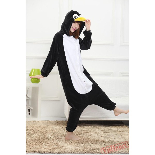 Black Penguin Kigurumi Onesies Pajamas Costumes for Women & Men