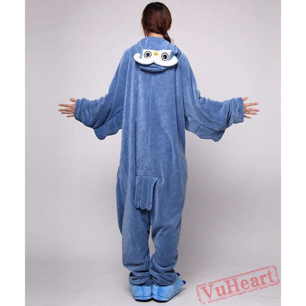 Blue Owl Cute Cartoon Kigurumi Onesies Pajamas Costumes for Women & Men