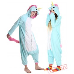 Blue Unicorn Couple Onesies / Pajamas / Costumes