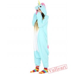 Blue Unicorn Couple Onesies / Pajamas / Costumes