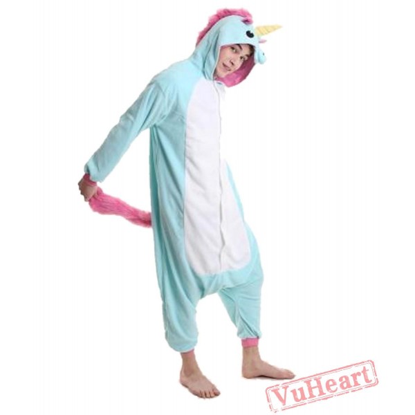 Blue Unicorn Kigurumi Onesies Pajamas Costumes for Women & Men