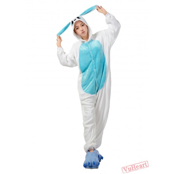 Blue Ears Rabbit Bunny Kigurumi Onesies Pajamas Costumes for Women & Men