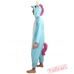 Blue Unicorn Kigurumi Onesies Pajamas Costumes for Women & Men