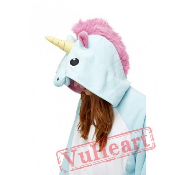 Blue Unicorn Kigurumi Onesies Pajamas Costumes for Women & Men