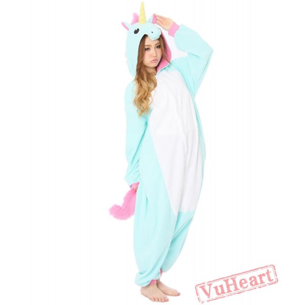 Sky Blue Unicorn Kigurumi Onesies Pajamas Costumes for Women & Men