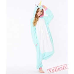 Sky Blue Unicorn Kigurumi Onesies Pajamas Costumes for Women & Men