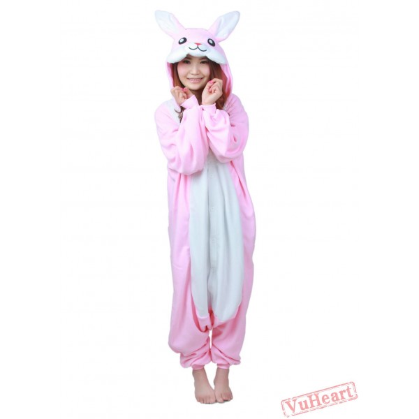 Pink Rabbit Bunny Kigurumi Onesies Pajamas Costumes for Women & Men