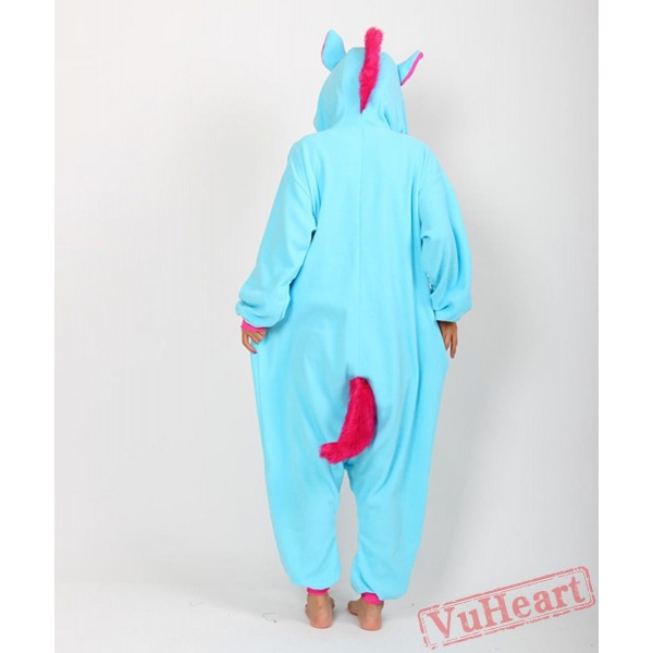 Lake Blue Unicorn Kigurumi Onesies Pajamas Costumes for Women & Men