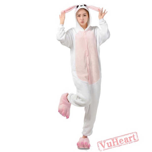 White Rabbit Kigurumi Onesies Pajamas Costumes for Women & Men