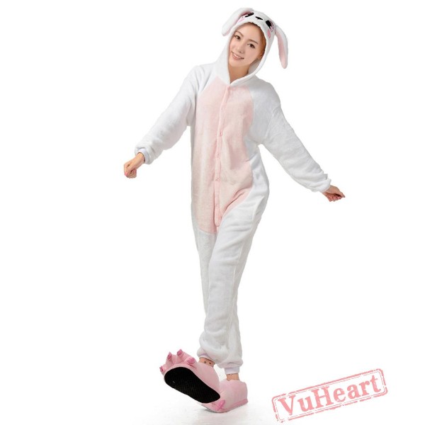White Rabbit Kigurumi Onesies Pajamas Costumes for Women & Men