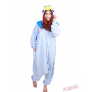 Blue Penguin Kigurumi Onesies Pajamas Costumes for Women & Men