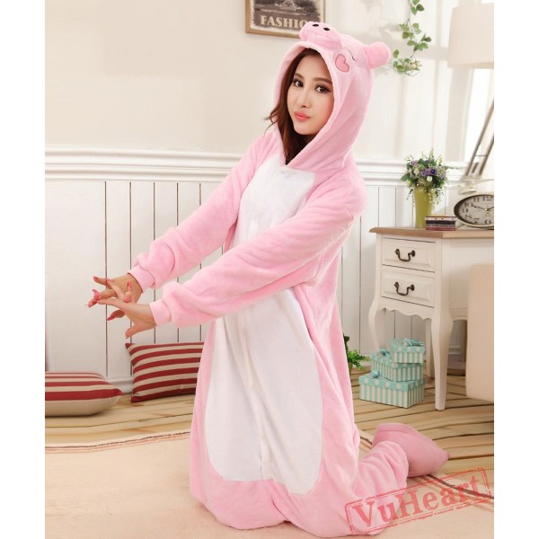 Pink Pig Kigurumi Onesies Pajamas Costumes for Women & Men