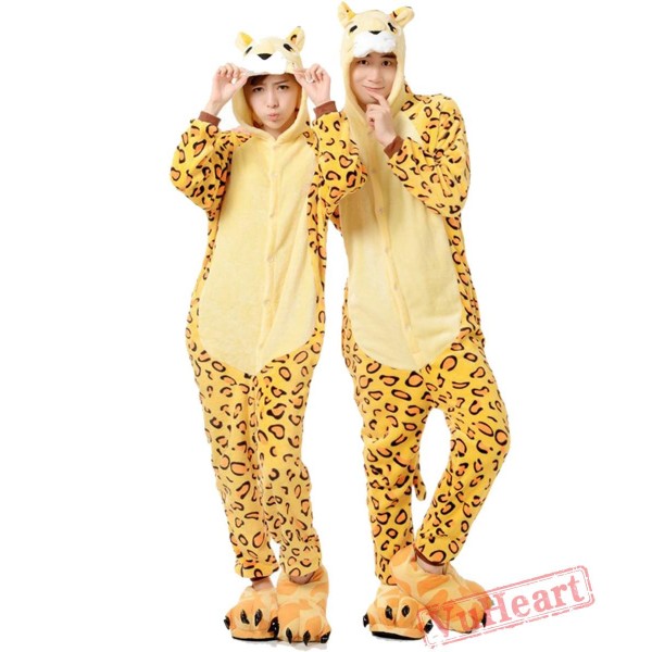 Adult Leopard Tiger Kigurumi Onesies Pajamas Costumes for Women & Men