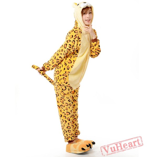 Adult Leopard Tiger Kigurumi Onesies Pajamas Costumes for Women & Men