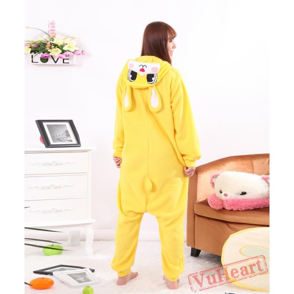 Yellow Rabbit Kigurumi Onesies Pajamas Costumes for Women & Men