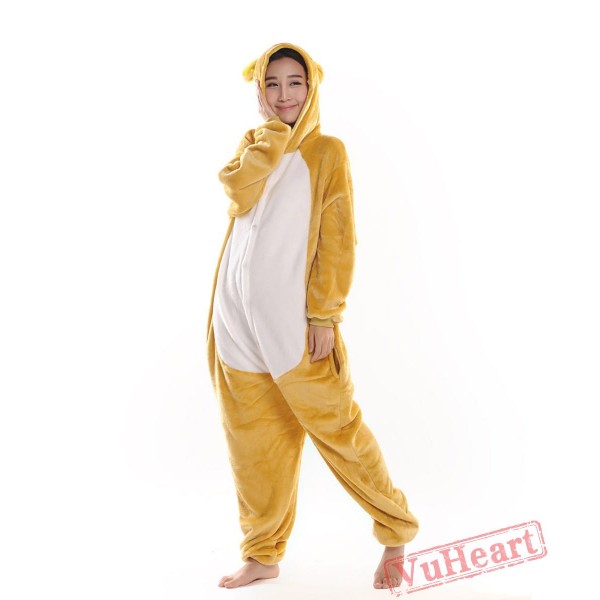 Yellow Bear Kigurumi Onesies Pajamas Costumes for Women & Men