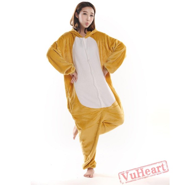 Yellow Bear Kigurumi Onesies Pajamas Costumes for Women & Men