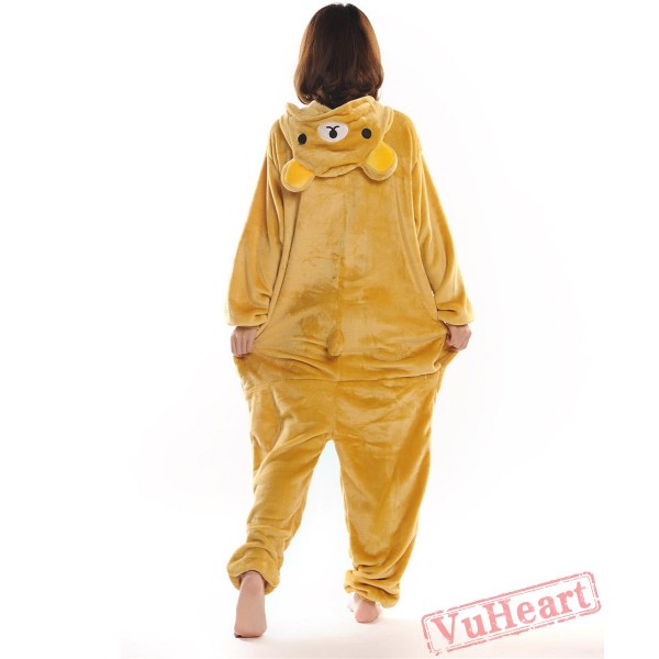 Yellow Bear Kigurumi Onesies Pajamas Costumes for Women & Men