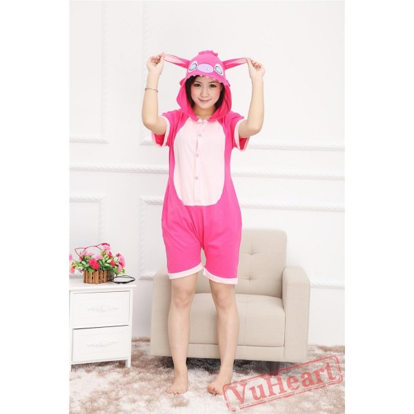 Summer Pink Stitch Kigurumi Onesies Pajamas for Women & Men