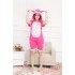 Summer Pink Stitch Kigurumi Onesies Pajamas for Women & Men