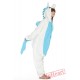 White Blue Unicorn Couple Onesies / Pajamas / Costumes