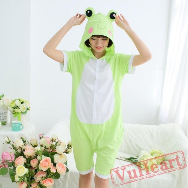 Summer Green Frog Kigurumi Onesies Pajamas for Women & Men