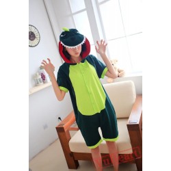 Summer Green Dinosaur Kigurumi Onesies Pajamas for Women & Men