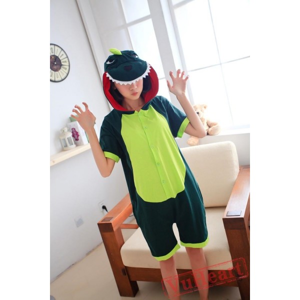 Summer Green Dinosaur Kigurumi Onesies Pajamas for Women & Men