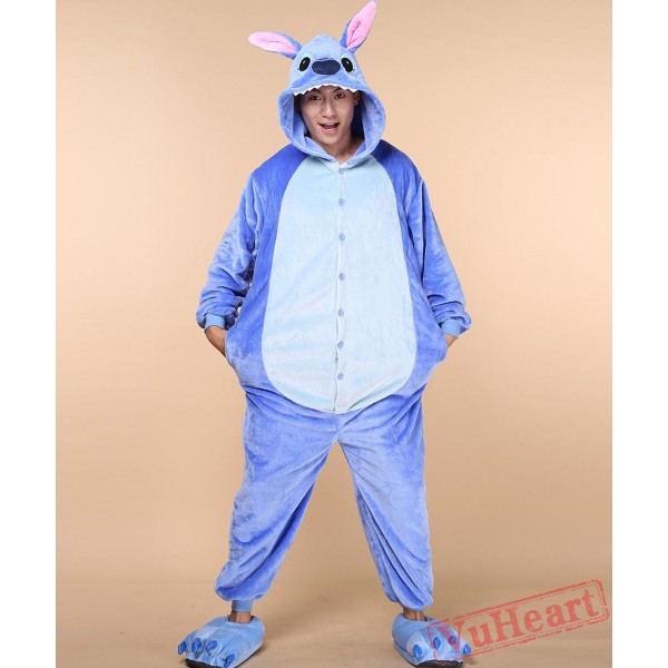 Blue Stitch Kigurumi Onesies Pajamas Costumes for Women & Men