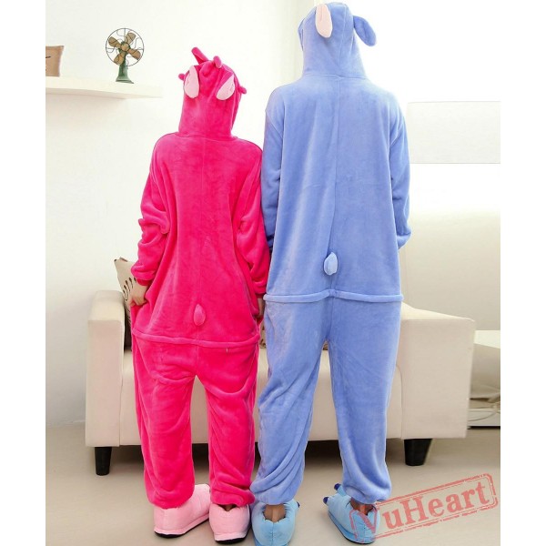 Blue Stitch Couple Onesies / Pajamas / Costumes