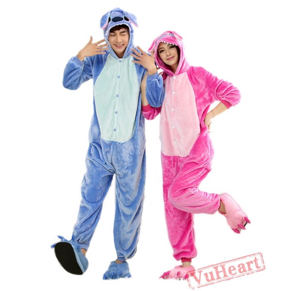 Purple Stitch Couple Onesies / Pajamas / Costumes