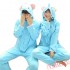 Spring & Autumn Blue Elephant Kigurumi Onesies Pajamas for Women & Men