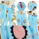 Spring & Autumn Blue Elephant Kigurumi Onesies Pajamas for Women & Men