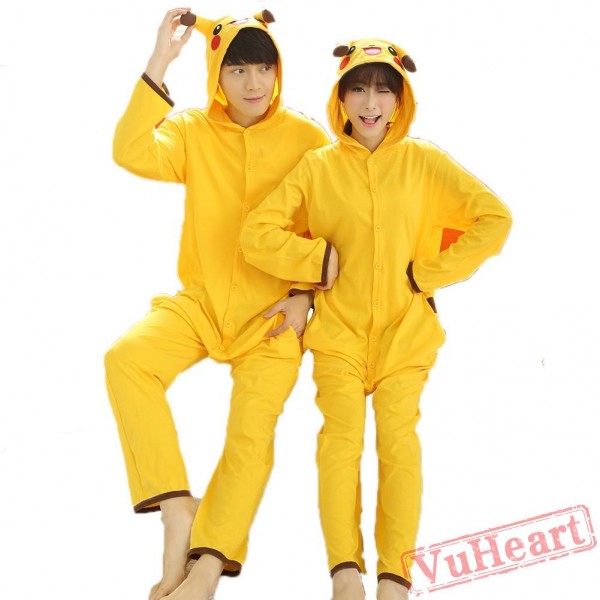 Spring & Autumn Pikachu Kigurumi Onesies Pajamas for Women & Men