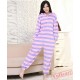 Spring & Autumn Purple Stripes Kigurumi Onesies Pajamas for Women & Men