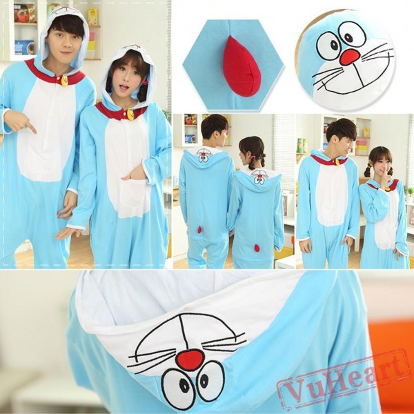 Spring & Autumn Doraemon Kigurumi Onesies Pajamas for Women & Men