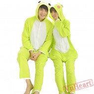 Green Frog Couple Onesies / Pajamas / Costumes