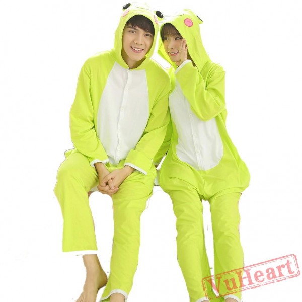 Green Frog Couple Onesies / Pajamas / Costumes