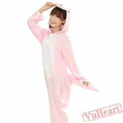 Spring & Autumn Pink Dinosaur Kigurumi Onesies Pajamas for Women & Men