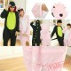 Spring & Autumn Pink Dinosaur Kigurumi Onesies Pajamas for Women & Men