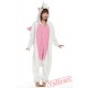 White & Pink Unicorn Kigurumi Onesies Pajamas Costumes for Women & Men