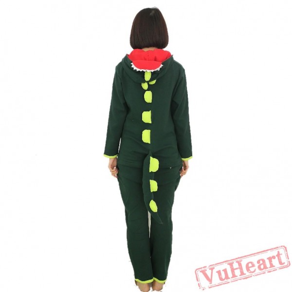 Green Dinosaur Couple Onesies / Pajamas / Costumes